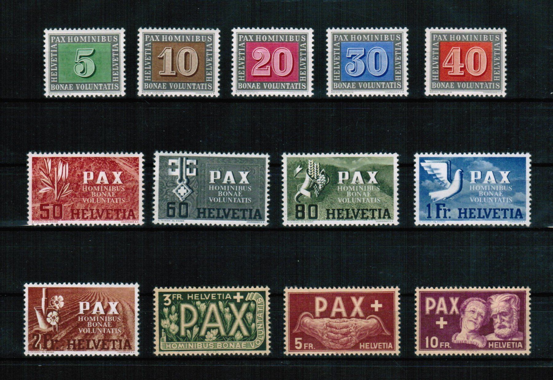 Alle Briefmarken: PAX Satz ** postfrisch – Neu (gemäss Beschreibung) aus Bern von peri02