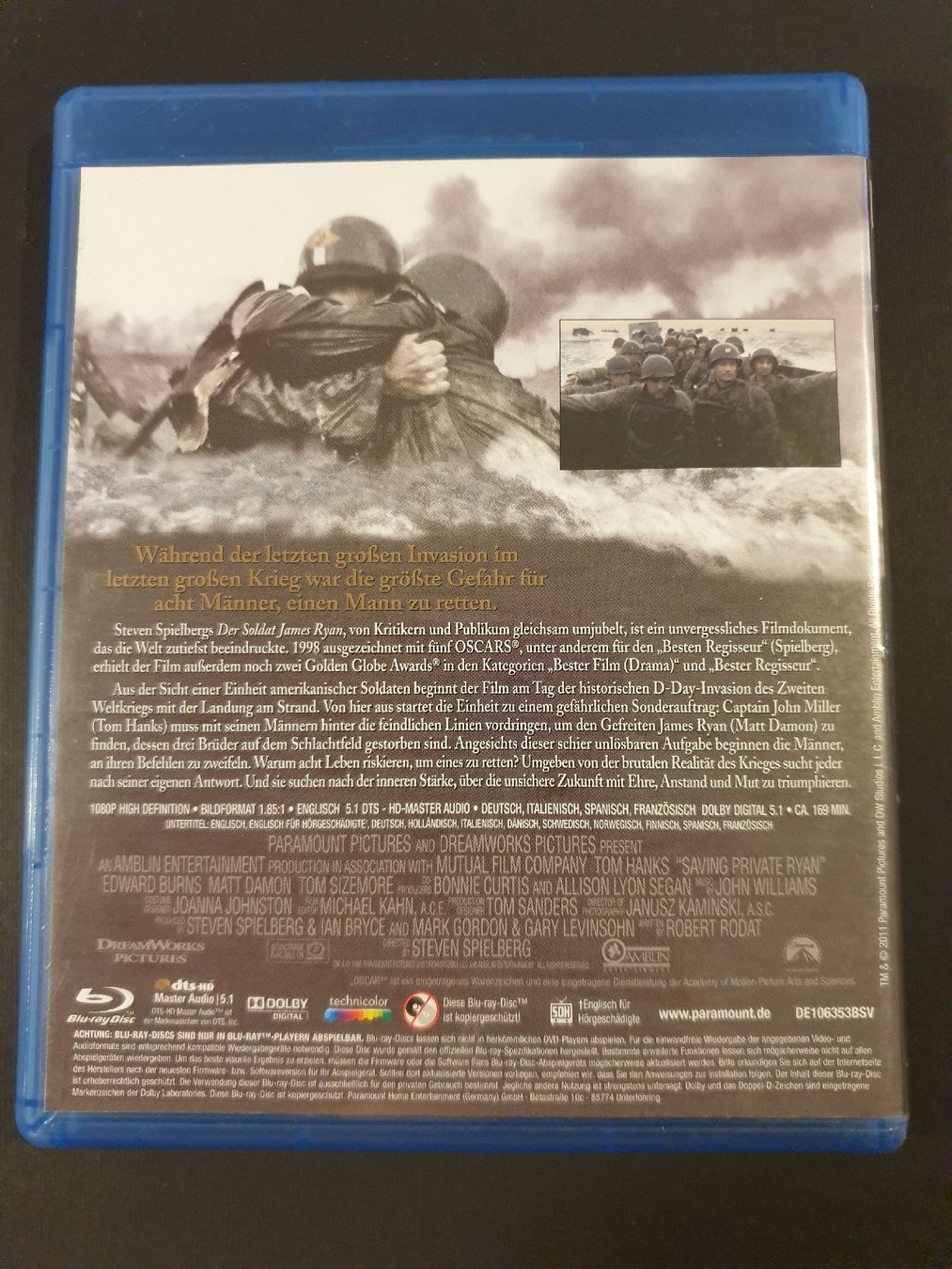 Tutti i DVDs: Der Soldat James Ryan Blu-ray Disc – Usato da Steffisburg venduto da Blue_bj5g 1
