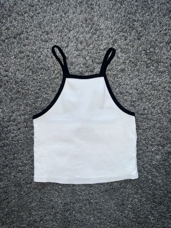 ZARA Top weiss Gr. S - Neckholder Crop Top Sommer