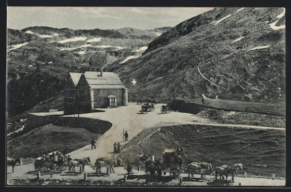 Cartoline postali: AK Furka, Hotel Furka und Post – Usato da Berlin venduto da bartko-reher