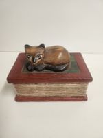 Schmuckschatulle Katze Holz braun