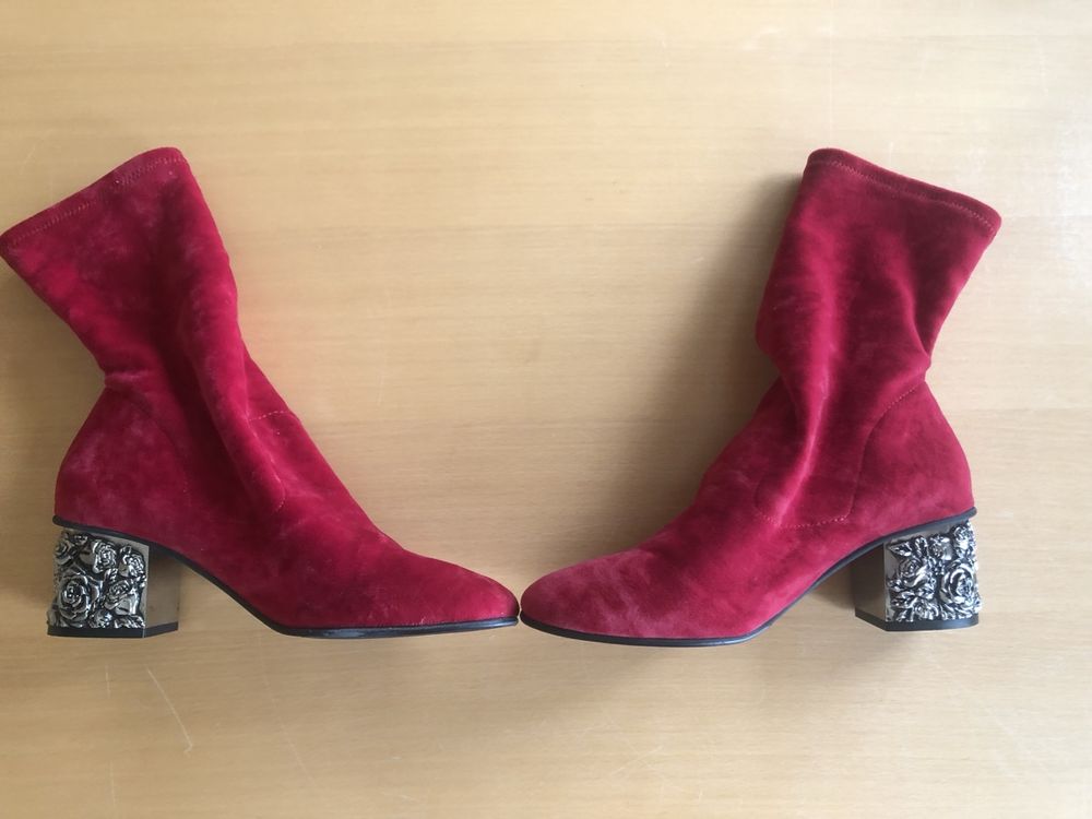 Stiefeletten rot Grösse 38 Elvio Zanon NEU (Neu (gemäss