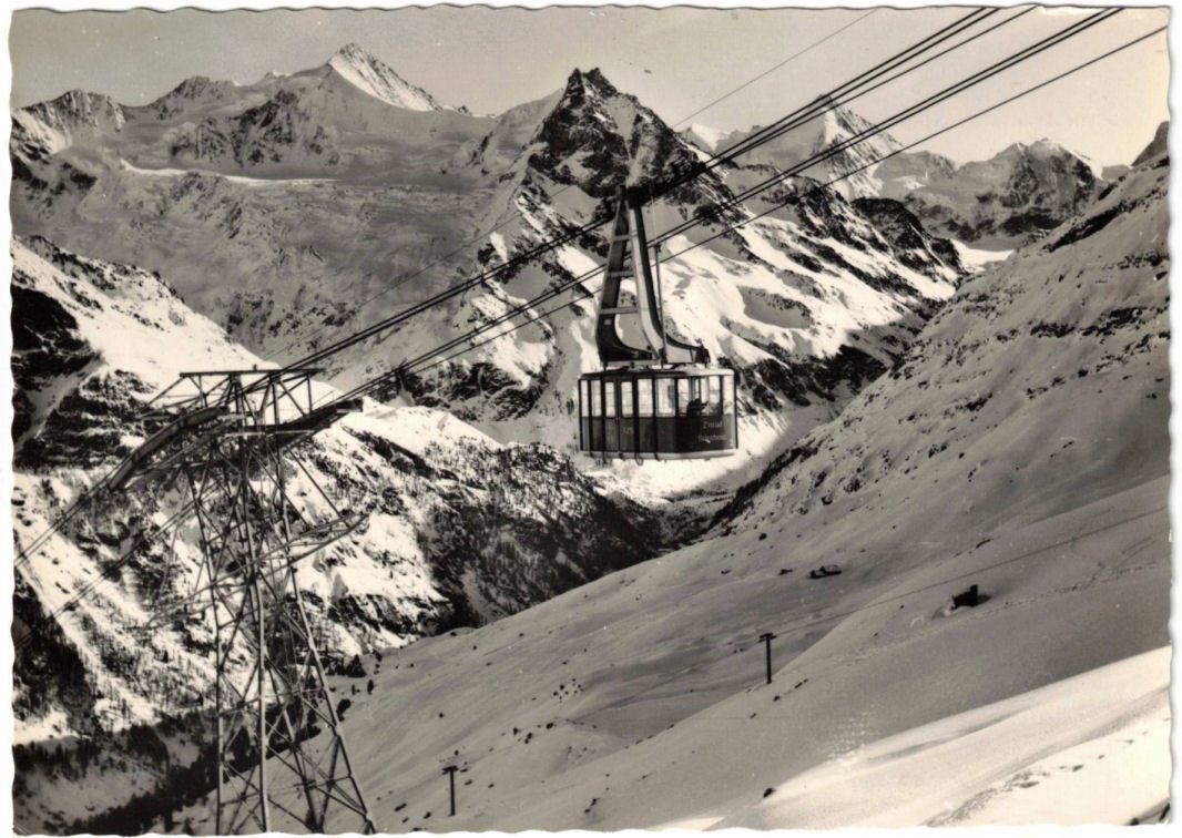 Cartoline postali: Zinal - Luftseilbahn Sorebois – Usato da Binningen venduto da Mountainrider