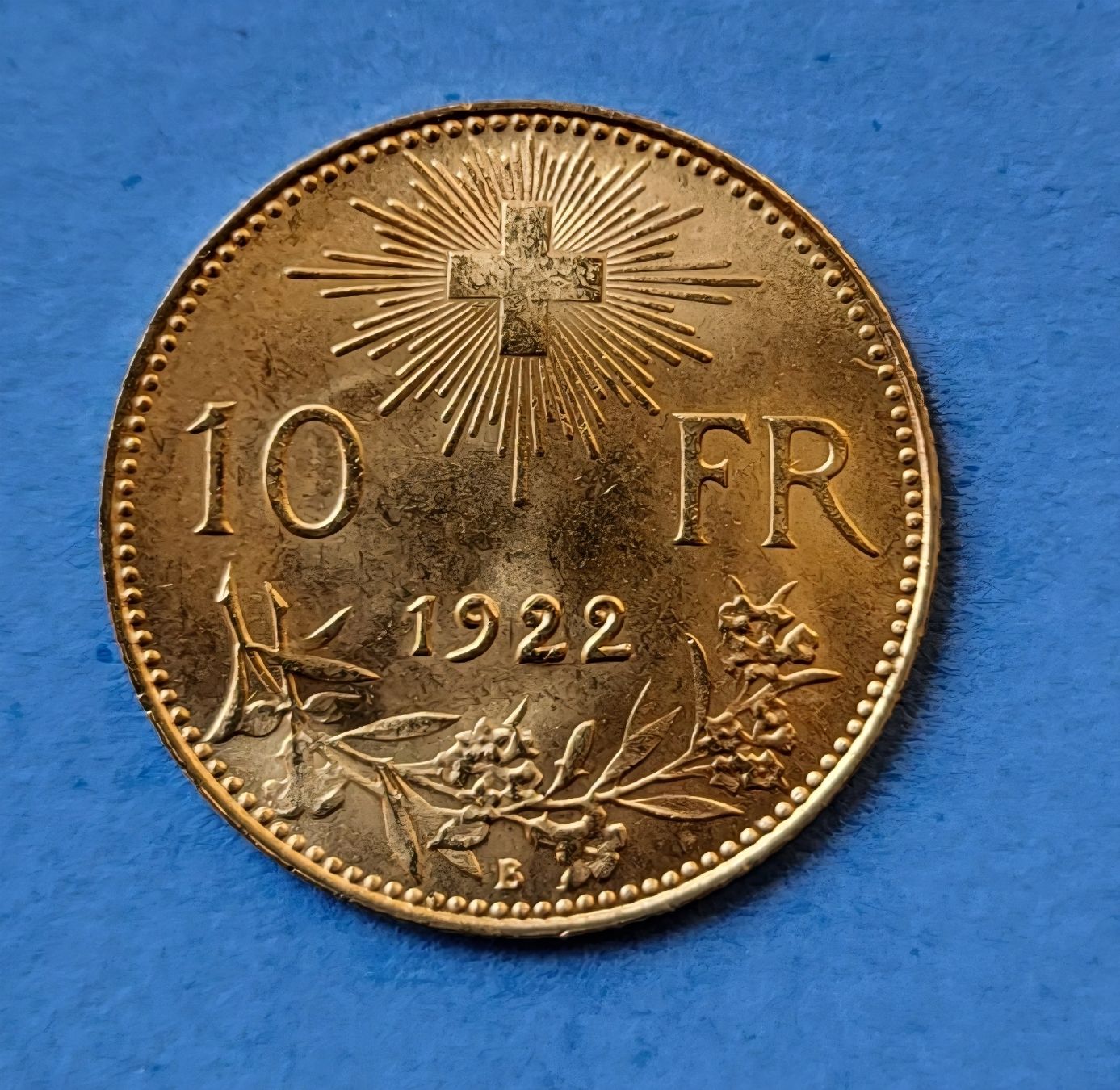 Alle Münzen: 10 FR Vreneli 1922 – Gebraucht aus Thun von harry999
