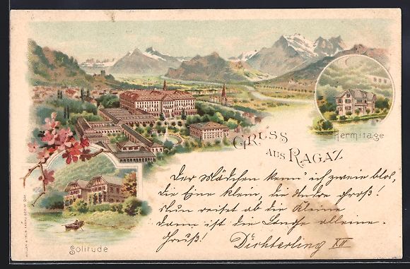 Ansichtskarten: Litho Ragaz, Solitude, Hermitage, Teilan – Gebraucht aus Berlin von bartko-reher