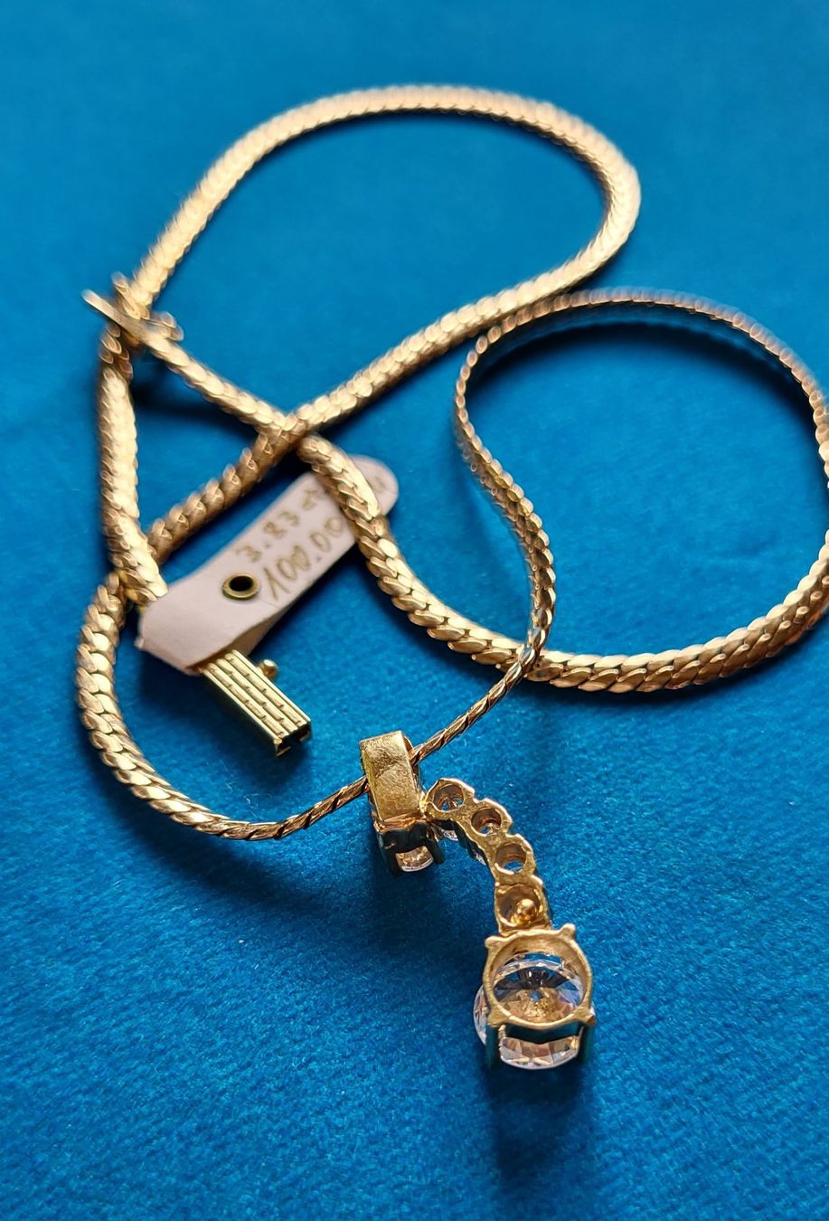 Catenine: Gold 585 Kette Mit Steine – Usato da Wald ZH venduto da Aniade 8