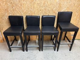 4x Leder Barstühl