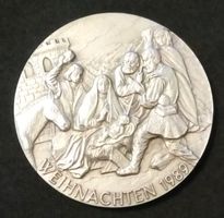 900er Silber Medaille Weihnachten 1989