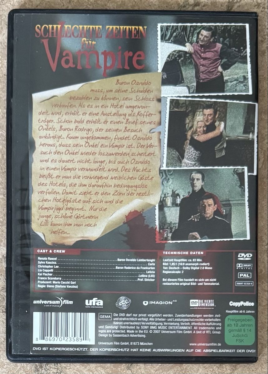 Tutti i DVDs: SCHLECHTE ZEITEN FÜR VAMPIRE  – Nuovo (secondo la descrizione) da Dietikon venduto da AndreaSch01 1
