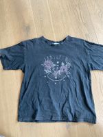 CLOCKHOUSE T-Shirt anthrazit mit Blumenprint Gr. XS