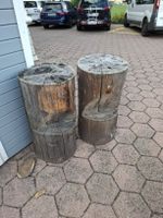 Holzstamm Hocker natur rustikal 5er Set 