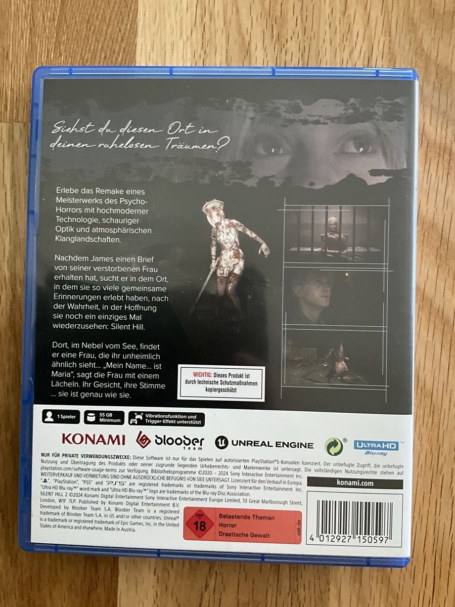 Jeux: Silent Hill 2 Remake PS5 Spiel neuwertig – D'occasion à Luzern par Eureedudeheit 1