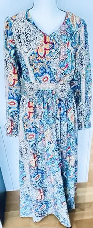 Boho Maxikleid bunt Gr. S Polyester Vintage Look