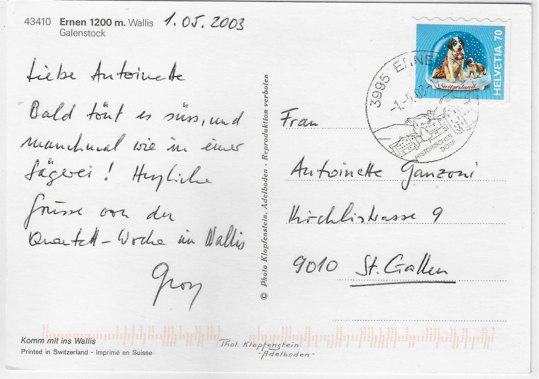 Cartoline postali: Ernen - Generalansicht – Antico da Ettingen venduto da Kartenplanet 1