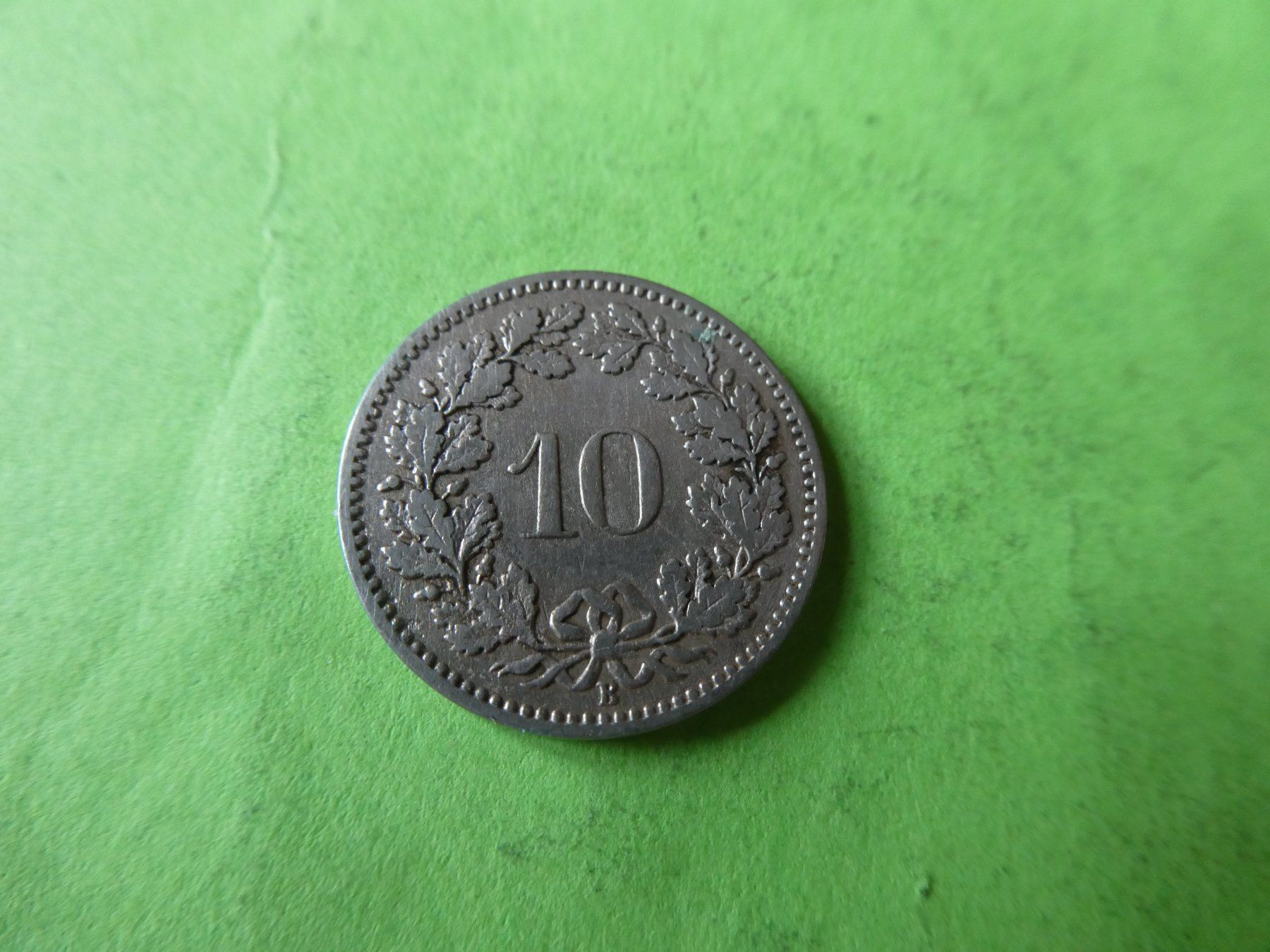 Alle Münzen: Schweiz 1883, 10 Rappen – Gebraucht aus Hinterforst von Rohusri 1