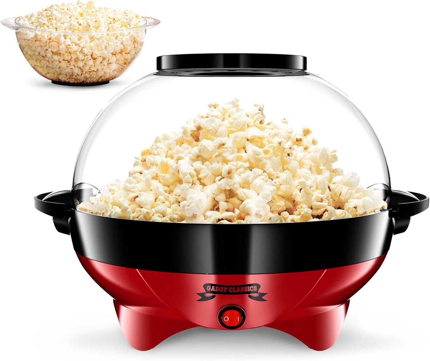Elettrodomestici da cucina: Popcorn Maschine Retro 5L Popcorn Maker 800W Rot Gross – Nuovo e nell'imballaggio originale da Schaffhausen venduto da AllesMussRaus90