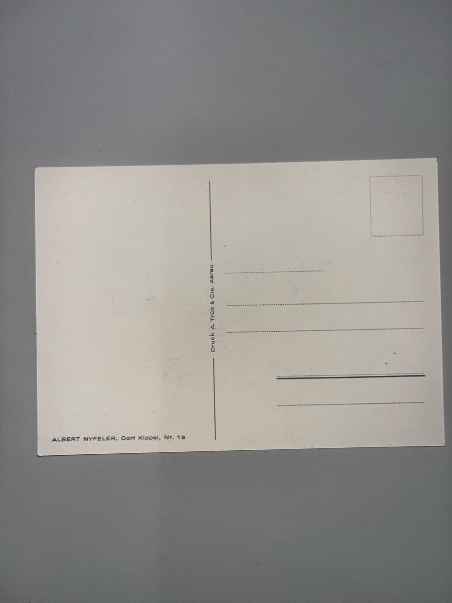 Cartoline postali: Postkarte Ansichtsdorf mit Kirche Albert Nyfeler – Usato da Muttenz venduto da Totkel 1