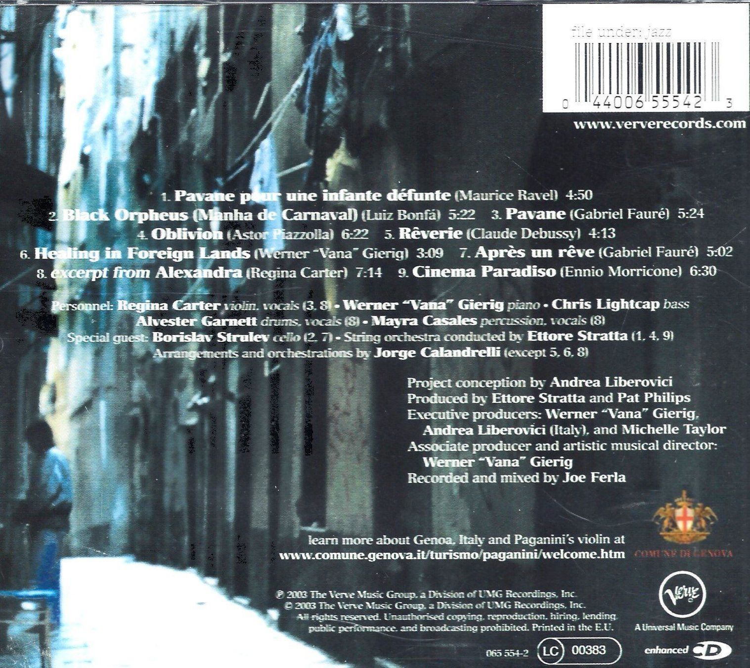 CD: Regina Carter Violine PAGANINI DREAM Jazz  Classical CD – Usato da Kandergrund venduto da Sososo 1