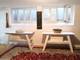 🤩SHABBY-CHIC HOLZ-ABSTELL-TISCH WEISS