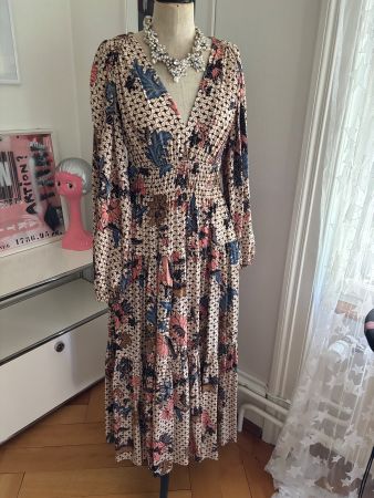 Ulla Johnson Kleid, Gr.2=dt.38-40,100% Seide,süss, Np:680.-