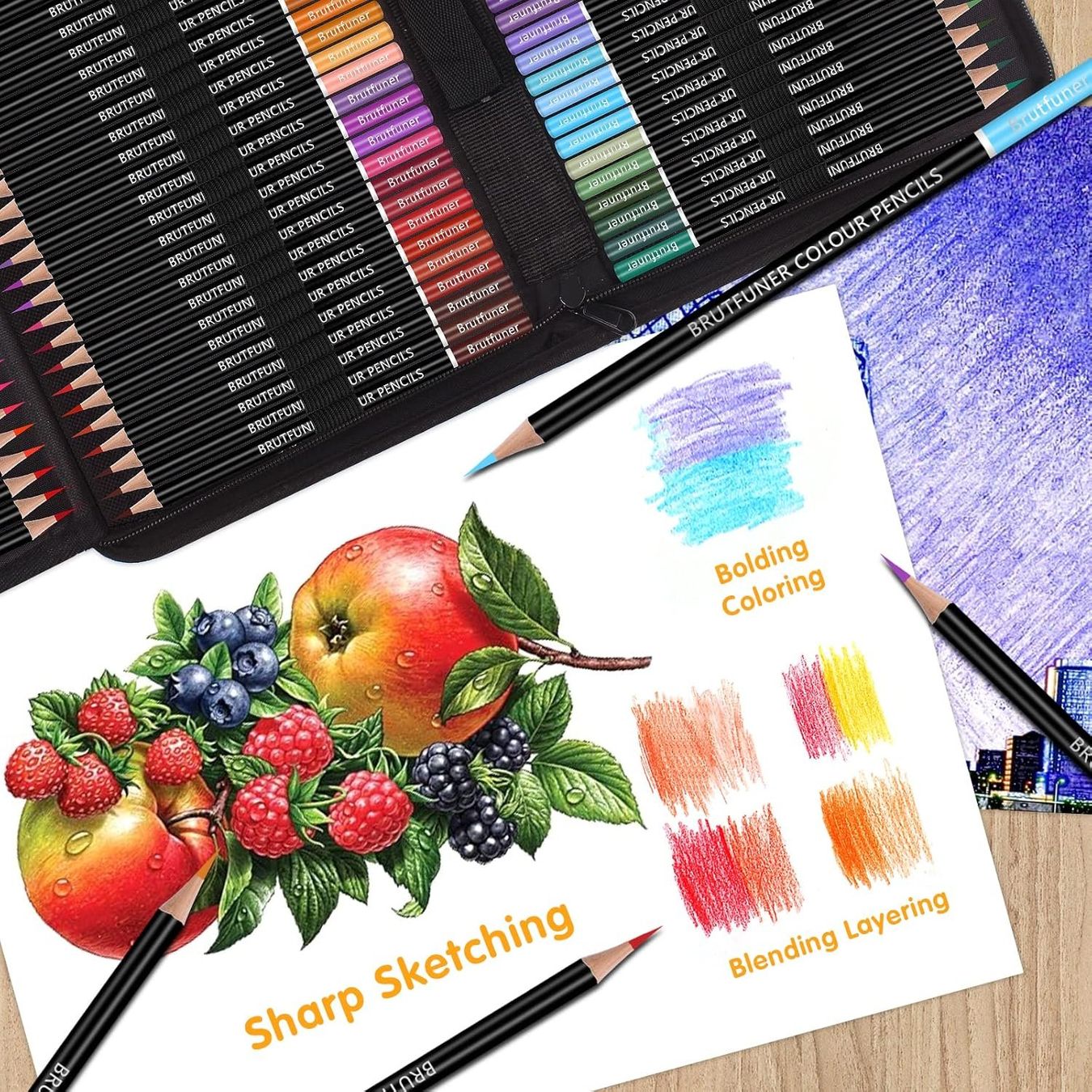 Matite, matite colorate & gessi: Buntstifte 72er Set Premium Reißverschlusstasche – Nuovo e nell'imballaggio originale da Schaffhausen venduto da her_zt65 1