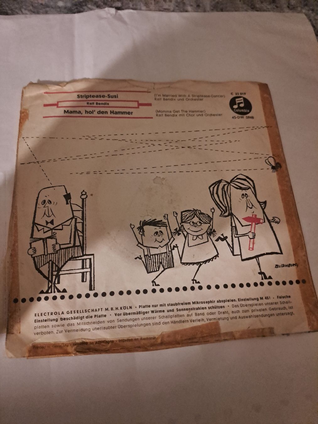 Dischi in vinile: Single  RALF BENDIX  "Striptese Susi"  Columbia – Usato da Uetendorf venduto da Essiggurken 1