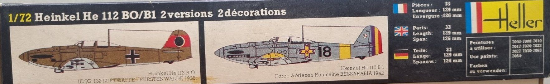 Heller Modellbausätze & Standmodelle: 1/72 Heller He 112 B (240) – Gebraucht aus Grand-Lancy von LFW 2