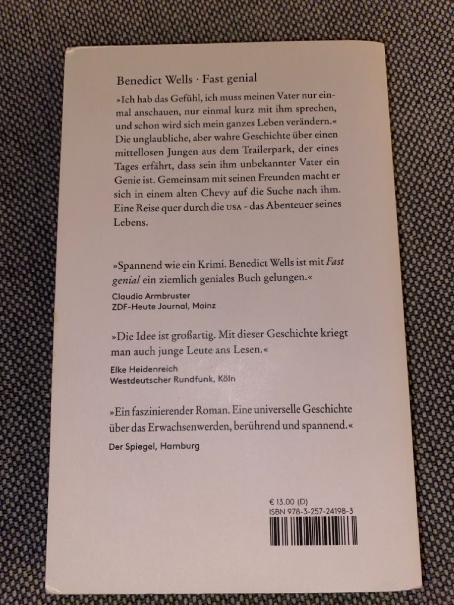 Libri: Benedict Wells- Fast genial – Usato da Schmerikon venduto da tam_k9vb 1