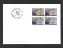 FDC UIT (D XI) 14 Viererblock ET Genève 13.9.1988