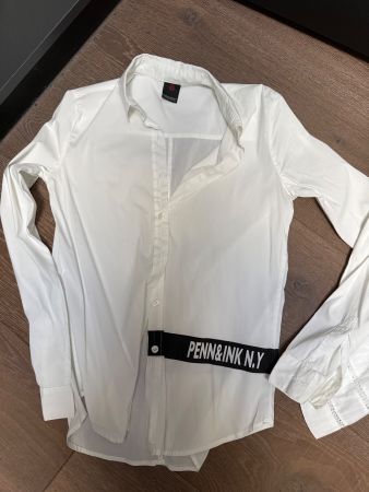 Weisse coole Bluse von Penn & Ink Gr. XS