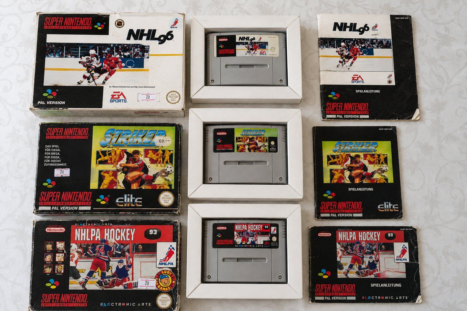 Nintendo Giochi: 3 Super Nintendo STRIKER jeu vidéo PAL version boite notice – Usato da Genève venduto da luc_qhh2