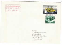 Lettre de Fribourg BPA A622 pour Cologny le 10.VII.53