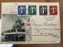 Ansichtskarte Landi 1939 Zürich PTT Marken gelaufen