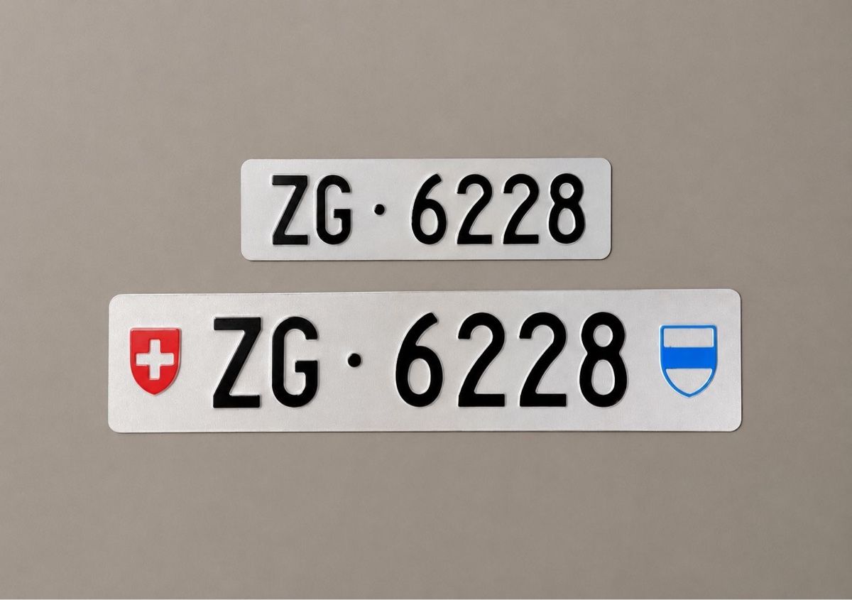 Ecriteaux: Kontrollschild ZG 6228 Autonummer – D'occasion à Triengen par Haf21