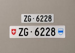 Kontrollschild ZG 6228 Autonummer