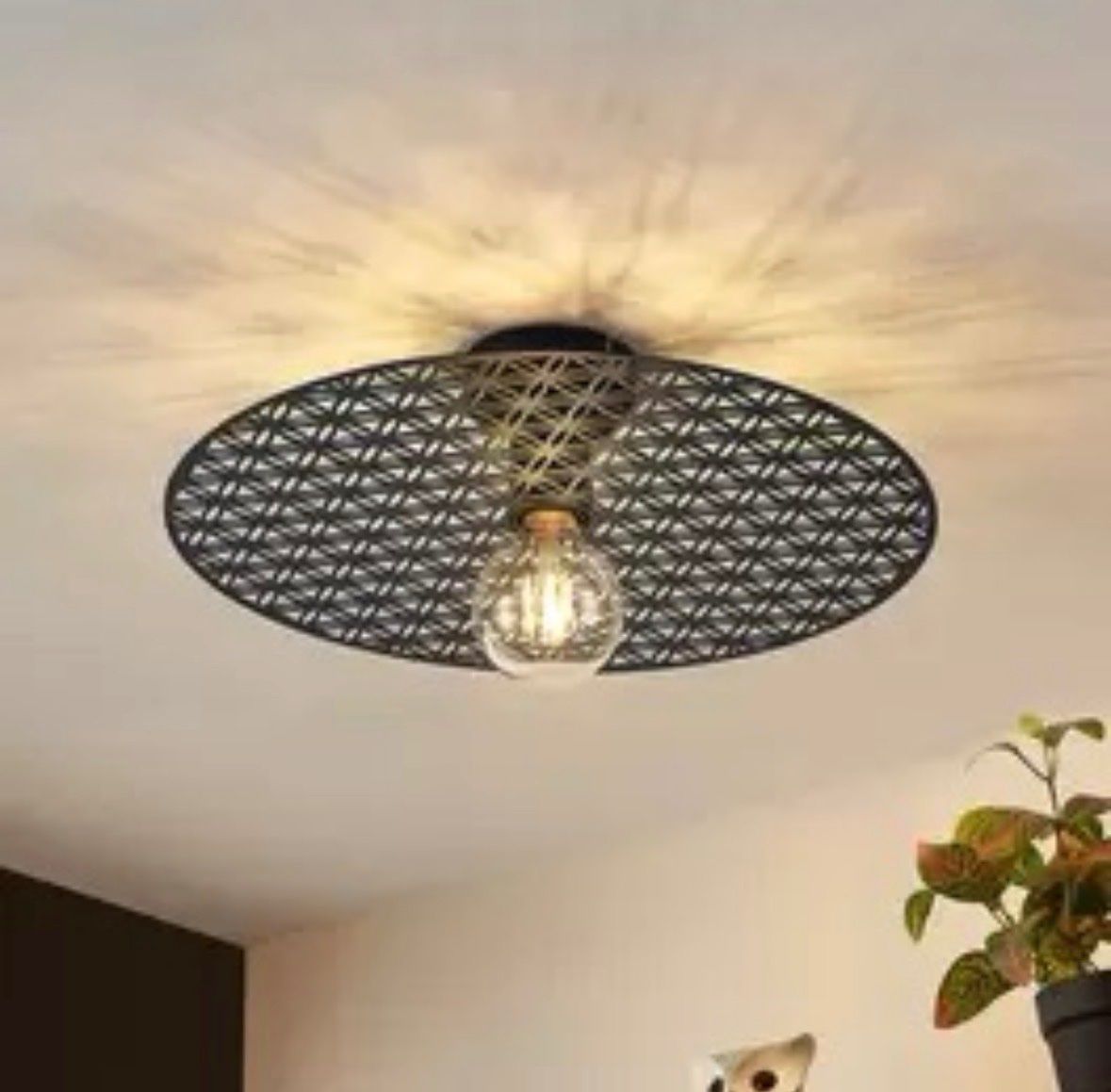 Kronleuchter & Deckenlampen: Lindby Aerin Deckenlampe, rund, Ornamentmuster – Gebraucht aus Solothurn von IYanni