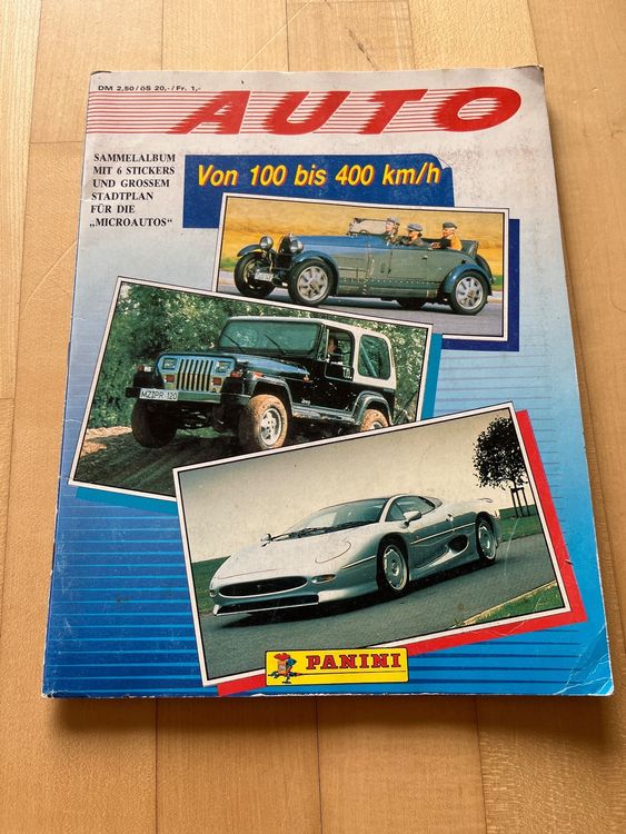 Panini Album Sticker Sammelalbum Auto 100 bis 400 km/h (Gebraucht) in ...