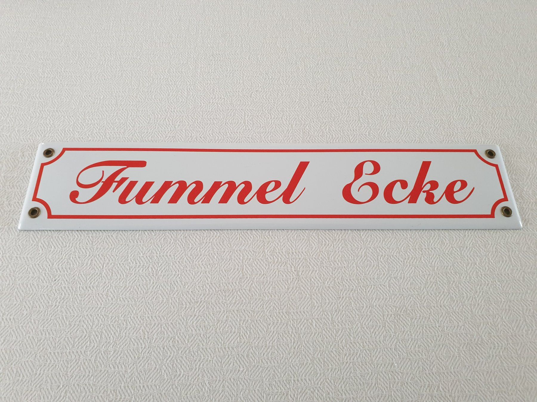 Schilder: Email Schild Fummel Ecke – Gebraucht aus Mörschwil von spirspi