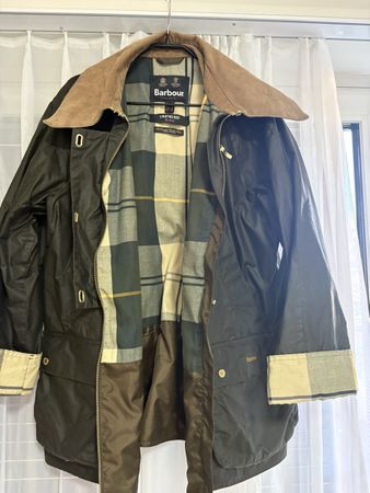 Barbour Wachsjacke Lightweight oliv Grösse 44 Zustand gut