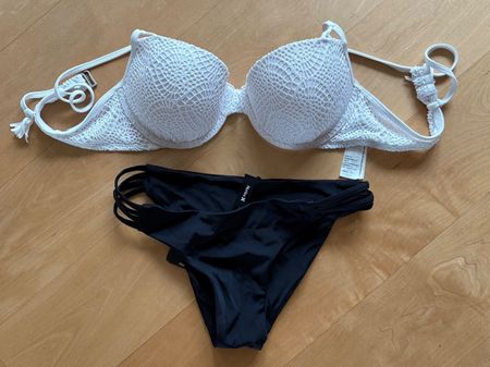 Hurley-Hollister bikini bottom (M) push-up top (L/34D/36C)