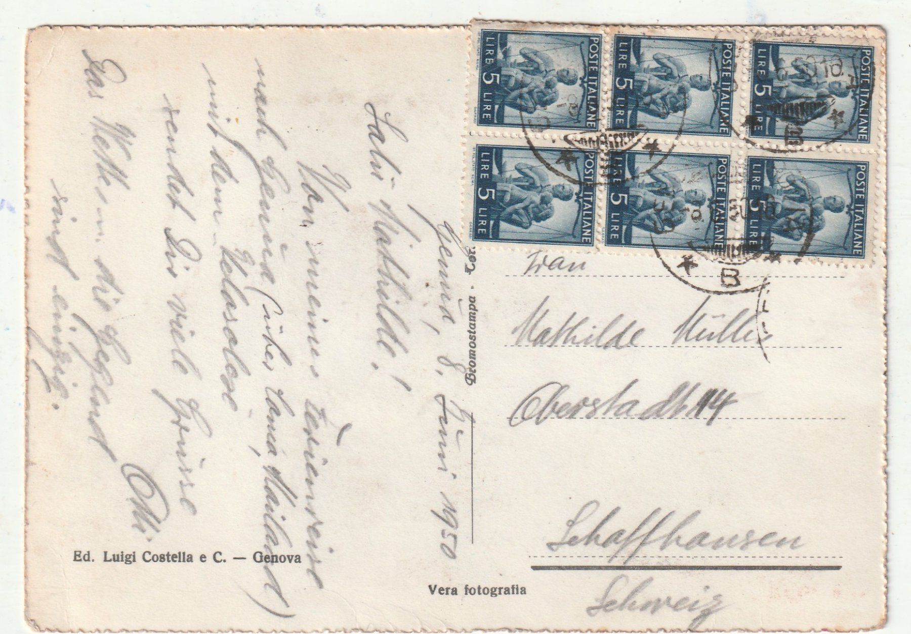 Cartoline postali: Genua – Usato da Lumbrein venduto da made02 1