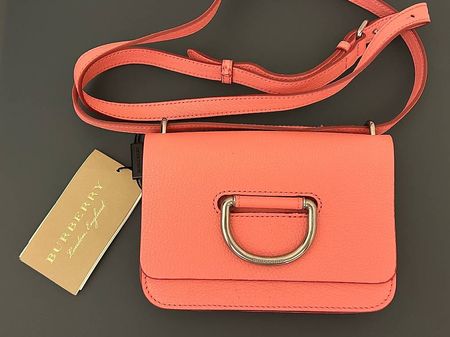 Burberry D-Ring Crossbody Bag  Coral Pink