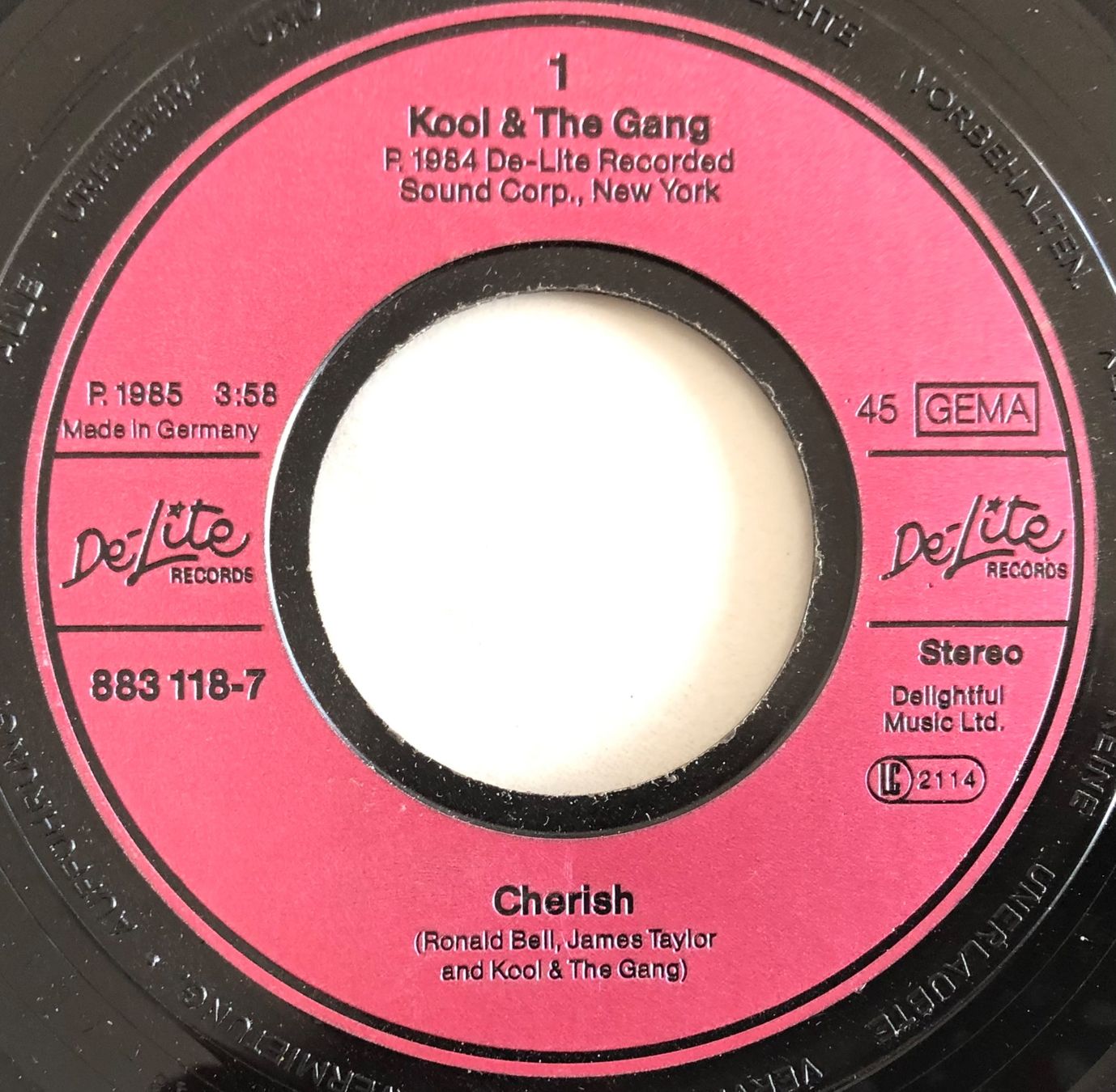Dischi in vinile: KOOL AND THE GANG - CHERISH – Usato da Poliez-Pittet venduto da Newtown-Records 2