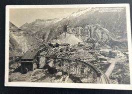 Fotokarte Grimselstaumauer Baustelle 