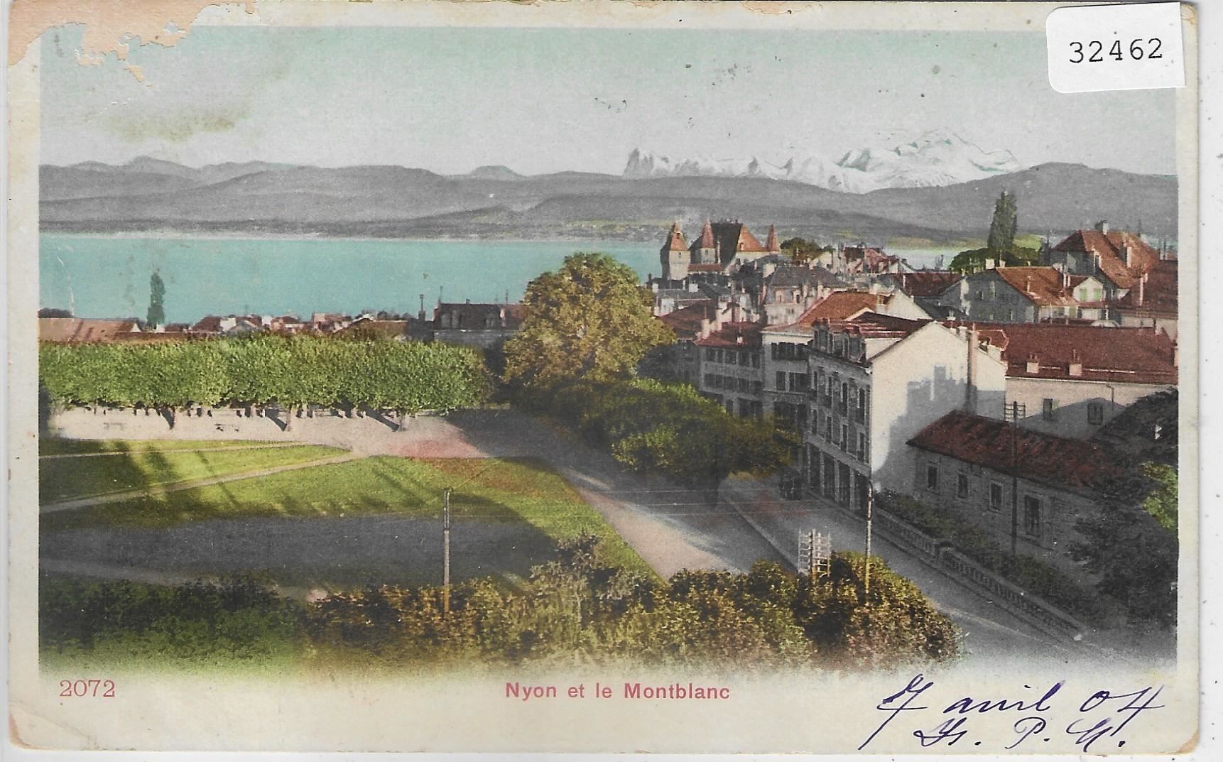 Cartoline postali: Nyon et le Montblanc - Litho – Usato da Ettingen venduto da Kartenplanet