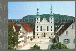 AK color Arlesheim BL Dom von Domplatz- Schulhaus aus ≈ 1980
