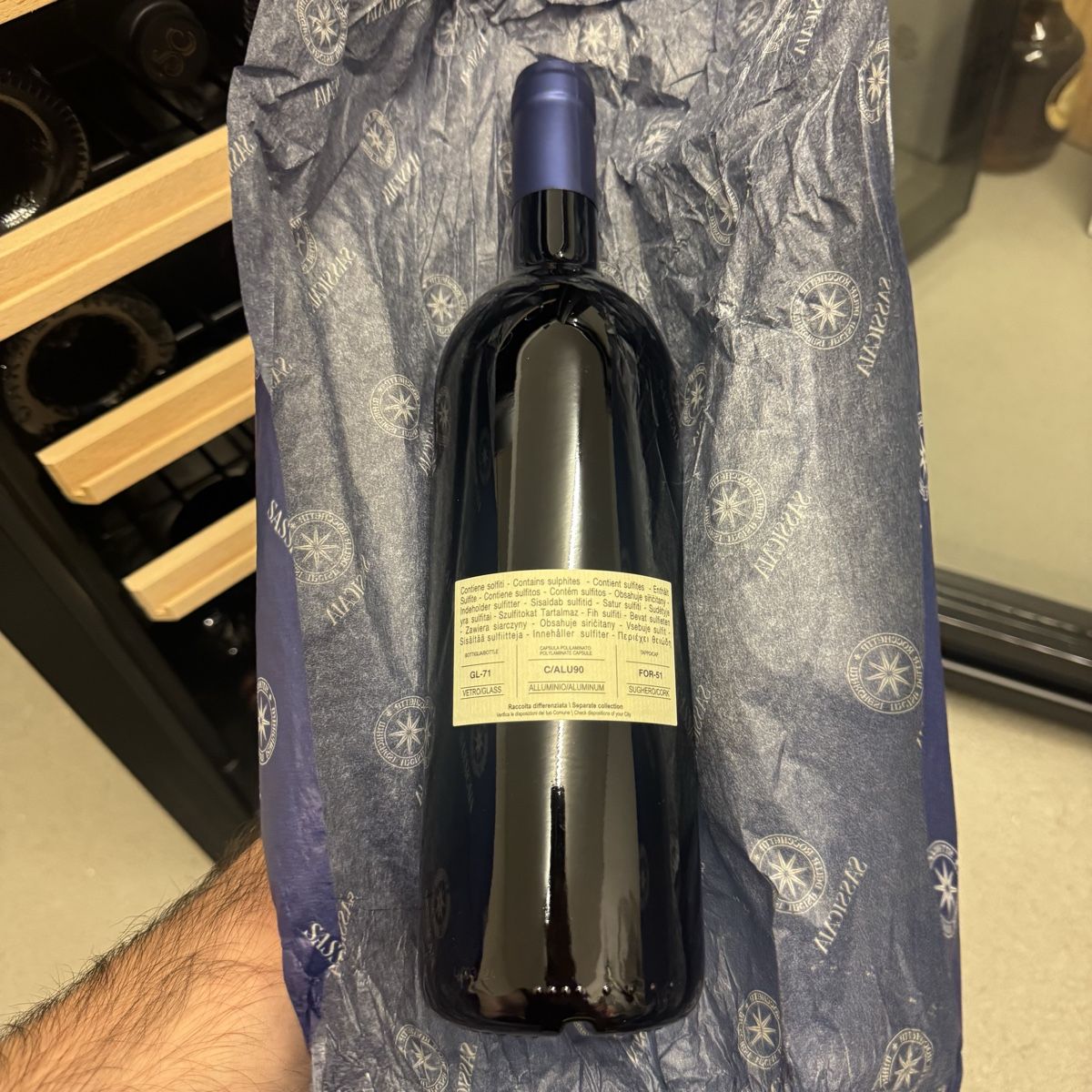 Sassicaia Vino: Sassicaia 2021  – Nuovo e nell'imballaggio originale da Pregassona venduto da AMSG 2