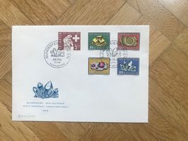 1958 Pro Patria. Ganzer Satz auf Couvert ET