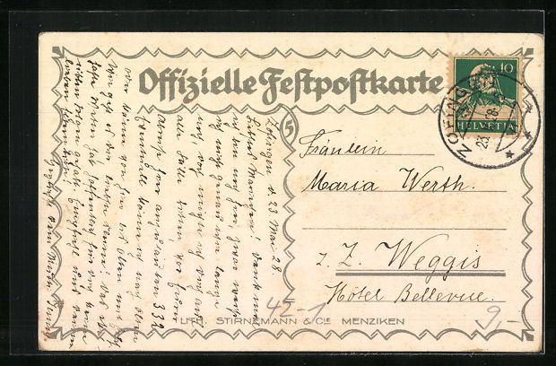 Cartoline postali: Aarau, Eidgenössisches Schützenfest 19 – Usato da Berlin venduto da bartko-reher 1