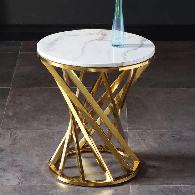 Tavoli: Couchtisch Milano rund Marmoroptik NEU – Nuovo e nell'imballaggio originale da Würenlingen venduto da SpaSolutions 2
